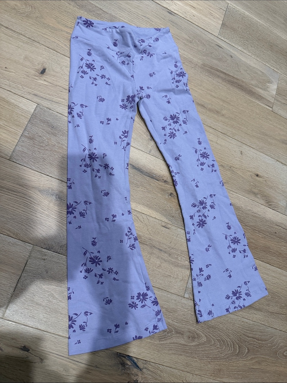 Cat & Jack Lavender Floral Flare Leggings